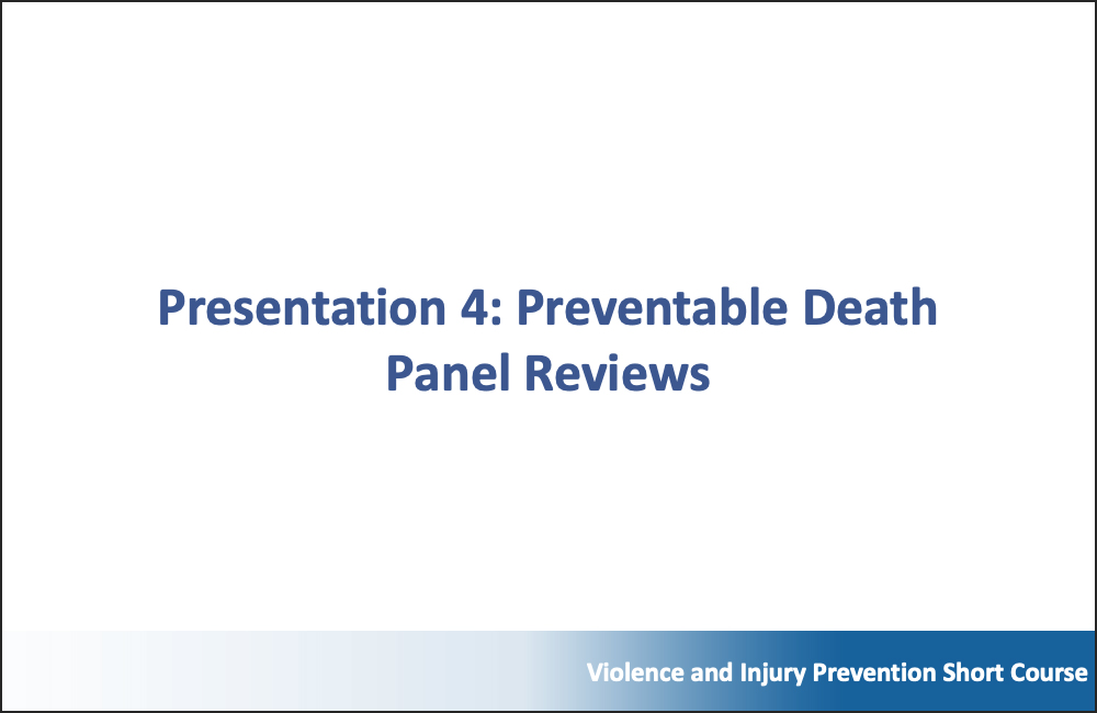 Trauma Care Quality Improvement, Module 4