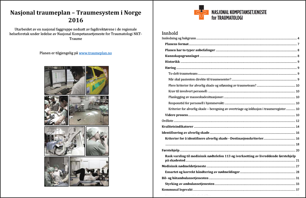 Norwegian Trauma Plan